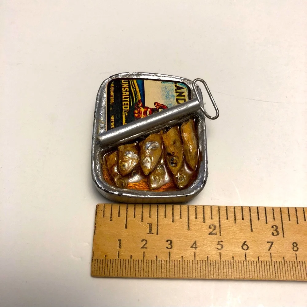 Woo & Locke Tin Can of Sardines Land O' Lakes 3D Food Drink Fridge Magnet VTG
